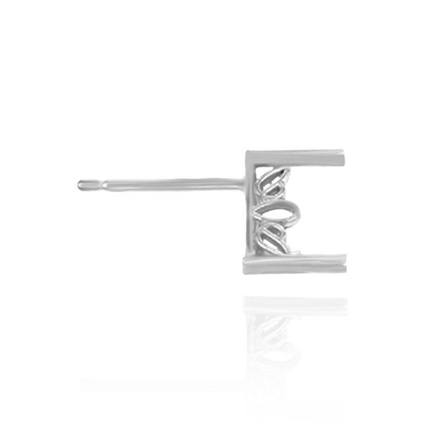 Triangle Filigree Earrings with Push Post