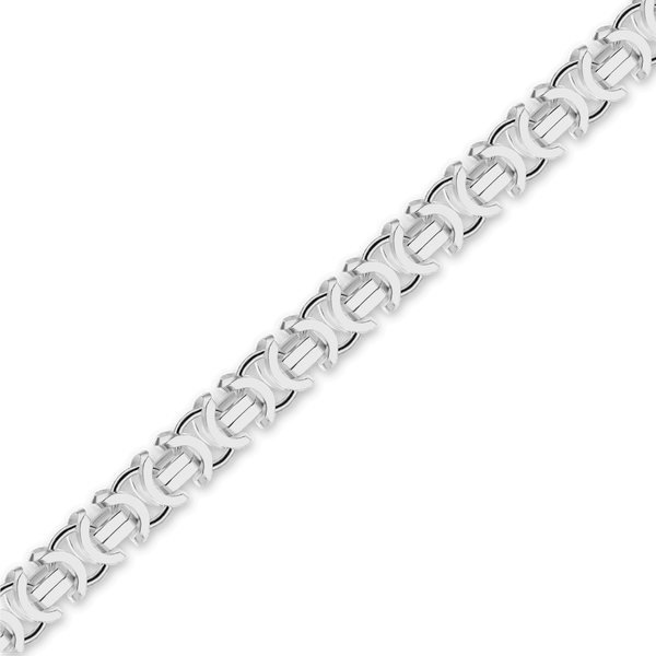 Bulk / Spooled European Byzantine Handmade Chain in Sterling Silver (6.00 mm - 10.80 mm)