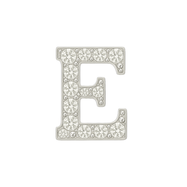 Large Initial Charm with Natural Diamonds Finding in 14K Gold (8 mm)