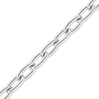 Bulk / Spooled Elongated Cable Chain in 14K White Gold (0.85 mm - 2.20 mm)
