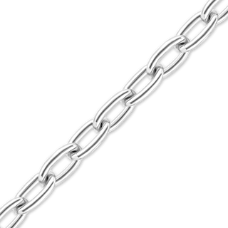 Bulk / Spooled Elongated Cable Chain in 14K White Gold (1.10 mm - 2.20 mm)