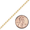Bulk / Spooled Elongated Cable Chain in 14K & 18K Yellow Gold (0.85 mm - 5.90 mm)