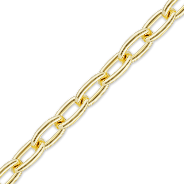 Bulk / Spooled Elongated Cable Chain in 14K & 18K Yellow Gold (0.75 mm - 5.90 mm)