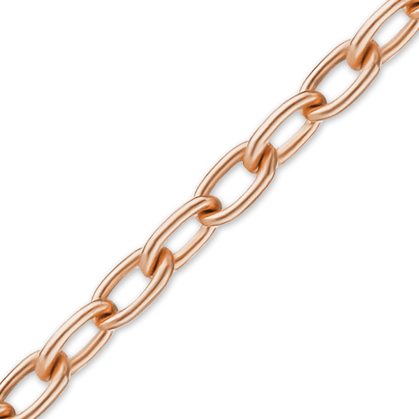 Bulk / Spooled Elongated Cable Chain in 14K Pink Gold (1.10 mm)