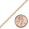 Bulk / Spooled Elongated Cable Chain in 14K & 18K Yellow Gold (0.85 mm - 5.90 mm)