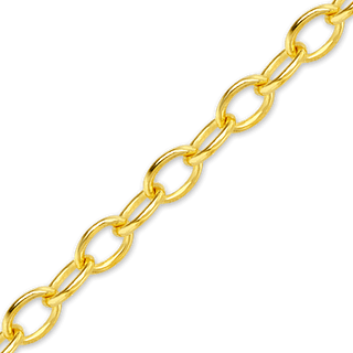 Bulk / Spooled Elongated Cable Chain in Brass (2.00 mm)