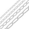 Bulk / Spooled Elongated Curb Cable Chain in Sterling Silver (1.40 mm - 3.30 mm)