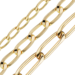 Bulk / Spooled Elongated Curb Chain in 14K Gold-Filled (2.90 mm - 5.10 mm)