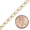 Bulk / Spooled Elongated Flat Curb Chain in 14K Gold-Filled (2.90 mm - 5.10 mm)