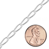 Bulk / Spooled Elongated Curb Chain in Sterling Silver (1.80 mm - 11.70 mm)