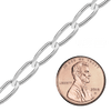 Bulk / Spooled Elongated Curb Chain in Sterling Silver (1.80 mm - 11.70 mm)
