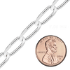 Bulk / Spooled Elongated Curb Chain in Sterling Silver (1.20 mm - 11.70 mm)