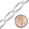 Bulk / Spooled Elongated Curb Chain in Sterling Silver (1.80 mm - 11.70 mm)