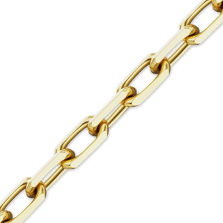 Bulk / Spooled Elongated Diamond Cut Cable Chain in 14K & 18K Yellow Gold (1.00 mm - 5.10 mm)