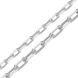 Bulk / Spooled Elongated Diamond Cut Cable Chain in Sterling Silver (1.80 mm - 2.50 mm)