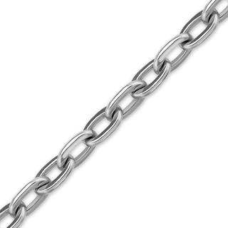 Bulk / Spooled Elongated Flat Cable Chain in 14K White Gold (1.20 mm)