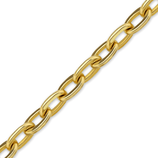 Bulk / Spooled Elongated Flat Cable Chain in 14K Yellow Gold (0.80 mm - 1.20 mm)