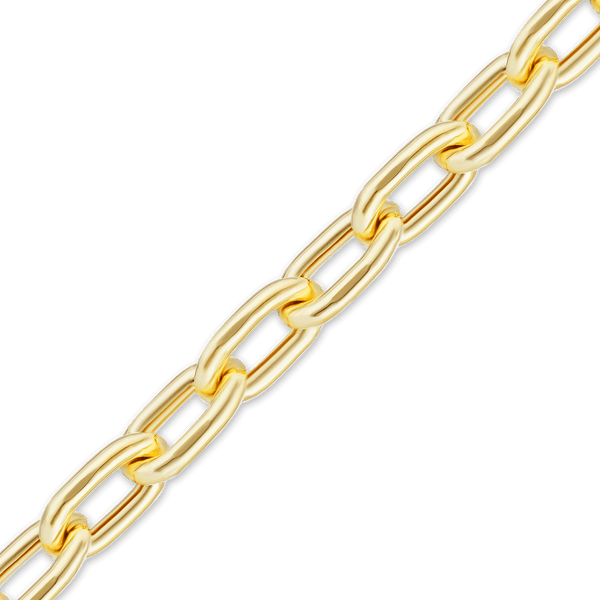 Bulk / Spooled Elongated Hollow Cable Chain in 14K & 18K Yellow Gold (1.00 mm - 5.80 mm)