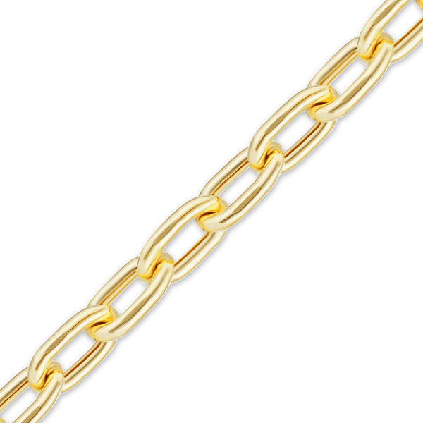 Bulk / Spooled Elongated Semi-Solid Cable Chain in 14K & 18K Yellow Gold (1.00 mm - 5.80 mm)