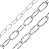 Bulk / Spooled Elongated Textured Cable Chain in Sterling Silver (2.70 mm - 4.40 mm)