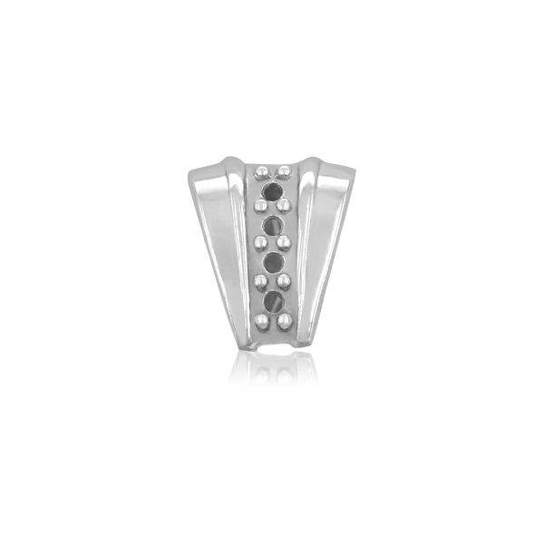 4 Stone Accented Fluted Bail (6.5 mm - 10.0 mm)