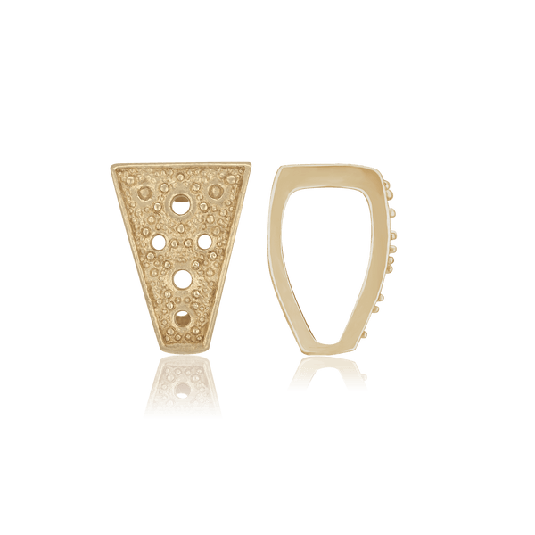 5 Stone Accented Bails with Textured Surface (6.5 mm - 9.0 mm)