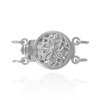 Round Filigree Pearl Clasp for Double Strand (9 mm)