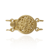 Round Filigree Pearl Clasp for Double Strand (9 mm)