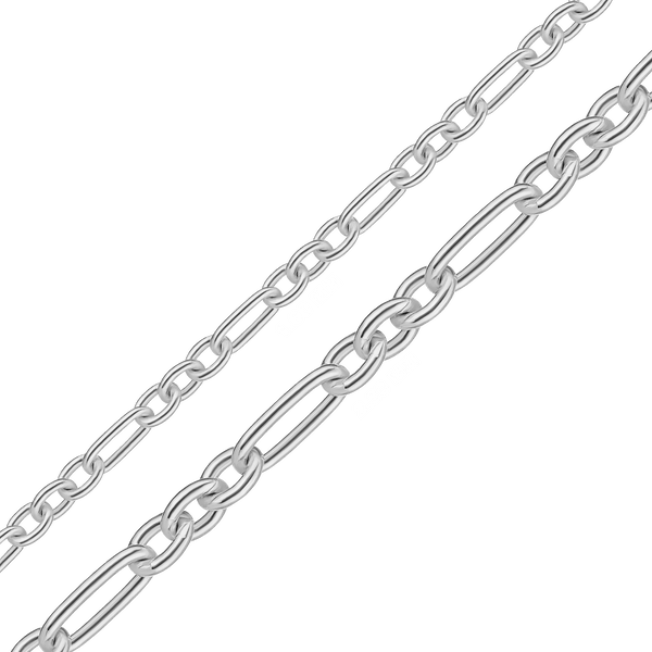 Bulk / Spooled Fancy Cable Chain in Sterling Silver (1.60 mm - 2.30 mm)