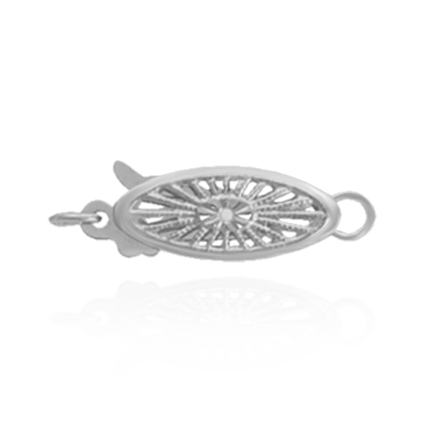 Fish Hook Pearl Clasp with Filigree (13 mm)