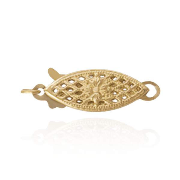 Fish Hook Pearl Clasp with Filigree (16 mm)