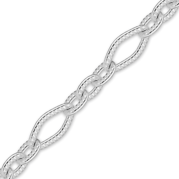 Bulk / Spooled Textured Fancy Cable Chain in Sterling Silver (3.60 mm)