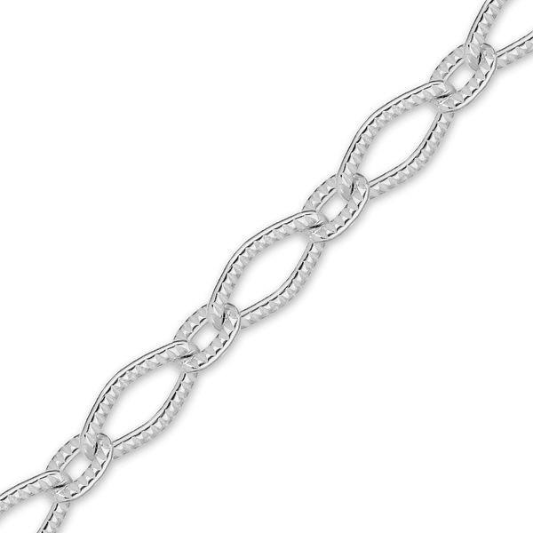 Bulk / Spooled Textured Fancy Cable Chain in Sterling Silver (3.70 mm)