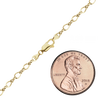 Finished Figure Eight Anklet in 14K Yellow Gold (2.30 mm - 3.70 mm)