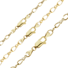 Finished Figure Eight Anklet in 14K Yellow Gold (2.30 mm - 3.70 mm)