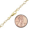 Finished Figure Eight Anklet in 14K Yellow Gold (2.30 mm - 3.70 mm)