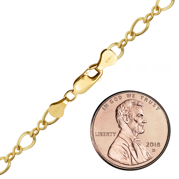 Finished Figure Eight Bracelet in 14K Gold-Filled (2.30 mm - 5.50 mm)