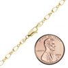 Finished Figure Eight Anklet in 14K Yellow Gold (2.30 mm - 3.70 mm)