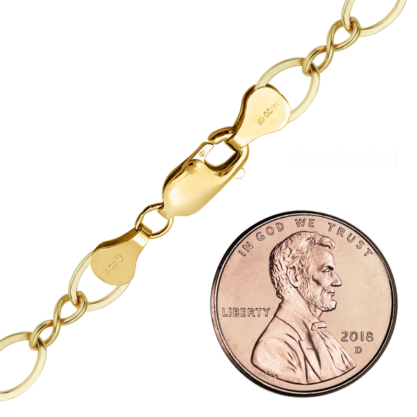 Finished Figure Eight Bracelet in 14K Gold-Filled (2.30 mm - 5.50 mm)