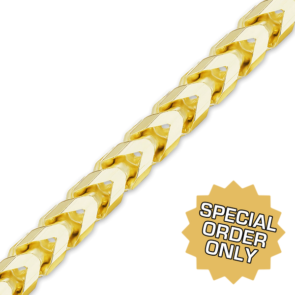 Special Order Only: Bulk / Spooled Franco Foxtail Chain in 14K and 18K Gold