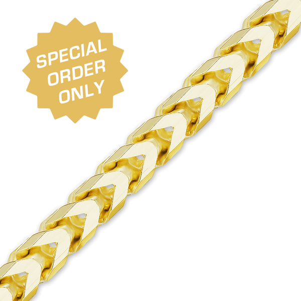 Special Order Only: Bulk / Spooled Franco Foxtail Chain in 14K and 18K Gold