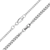 Finished Franco Foxtail Necklace in 14K White Gold (1.50 mm - 2.50 mm)