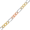 Bulk / Spooled Classic Figaro Chain in 14K Tri-Color Gold (2.25 mm)