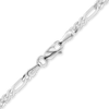 Finished Classic Figaro Bracelet in 14K White Gold (1.50 mm - 2.25 mm)