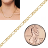 Bulk / Spooled Classic Figaro Chain in 14K Yellow Gold (1.50 mm - 11.50 mm)