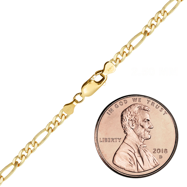 Finished Classic Figaro Anklet in 14K Gold-Filled (1.50 mm - 5.00 mm)
