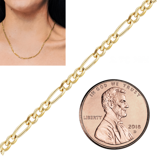 Special Order Only: Bulk / Spooled Classic Figaro Chain in 14K and 18K Gold