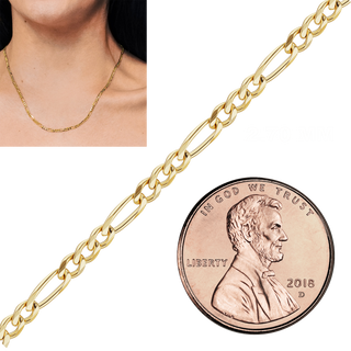 Special Order Only: Bulk / Spooled Classic Figaro Chain in Gold