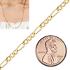 Bulk / Spooled Classic Figaro Chain in 14K Yellow Gold (1.50 mm - 11.50 mm)