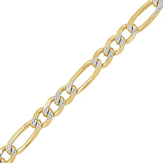 Bulk / Spooled Classic Figaro Chain in 14K Two Tone Gold (1.80 mm - 3.00 mm)